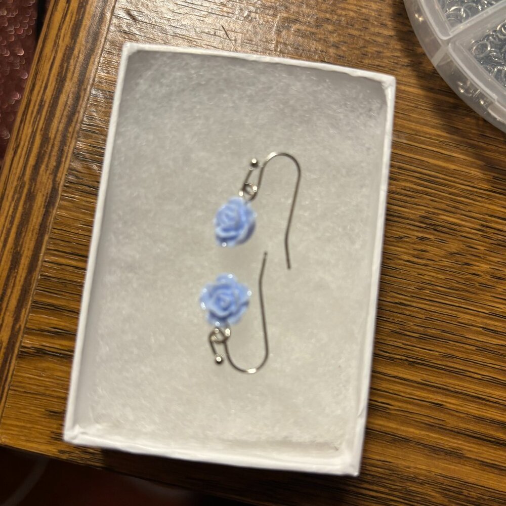 Blue Flower Earrings